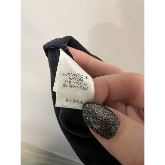 J.Jill | PONTE Slim Slit Leg Back Vent Pants Black Career Pull On- Size L Tall - Picture 4 of 7